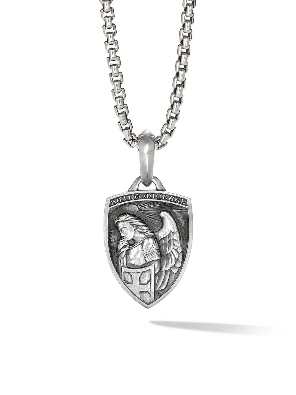 

Серебряная подвеска St. Michael (26 мм) David Yurman, серебяный