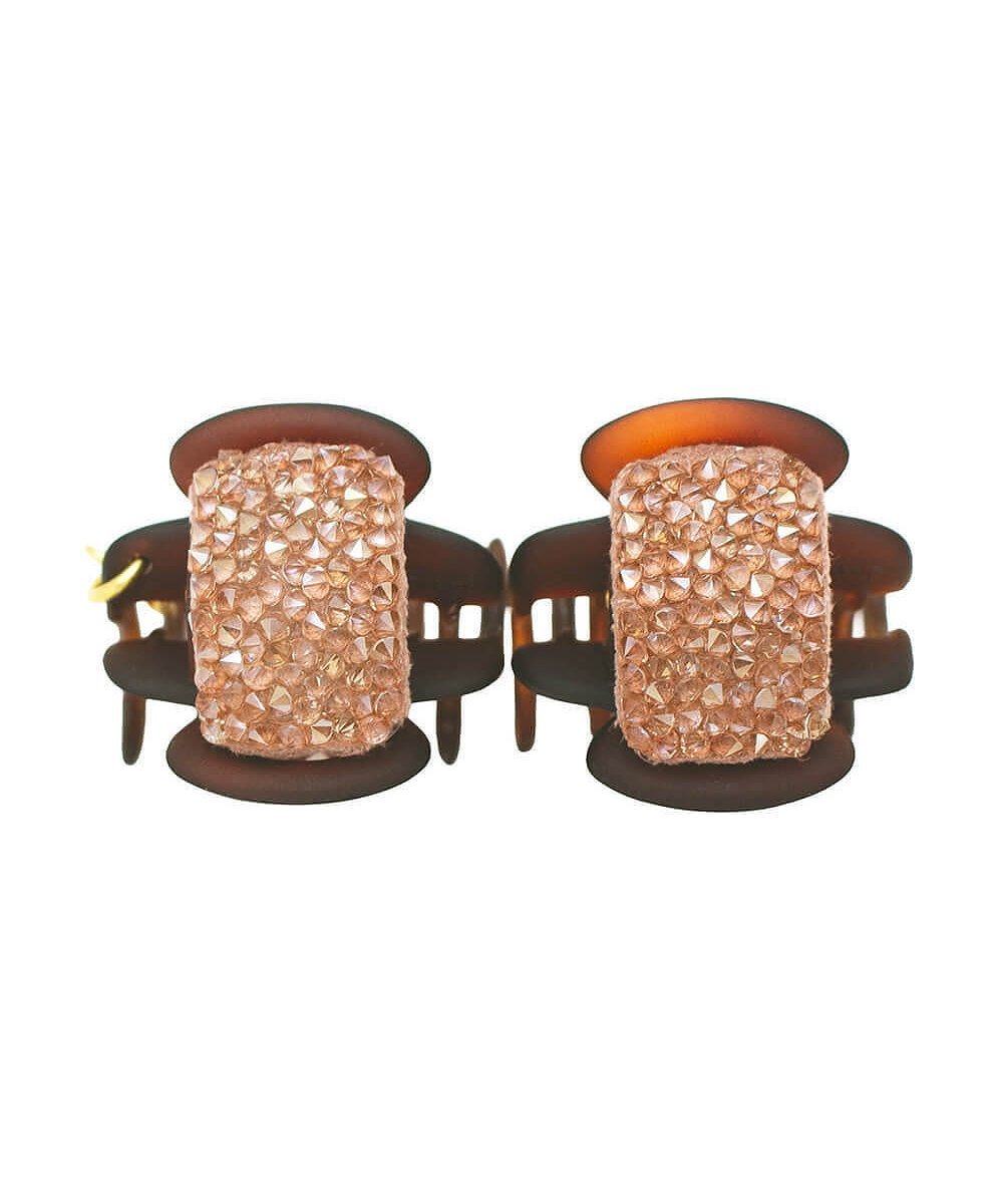 Набор из 2 зажимов для взбивания Crystal Crush. Complex Biz, Pink beige