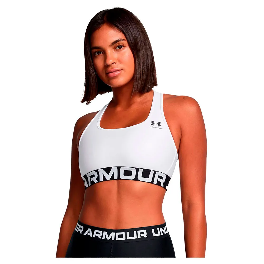 

Спортивный топ Under Armour HeatGear Branded medium support, белый