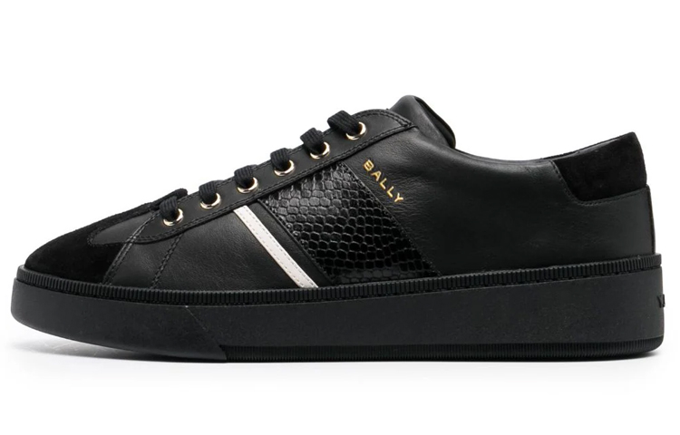 

Кроссовки BALLY Low-top Lace-up Leather Sneakers, черный