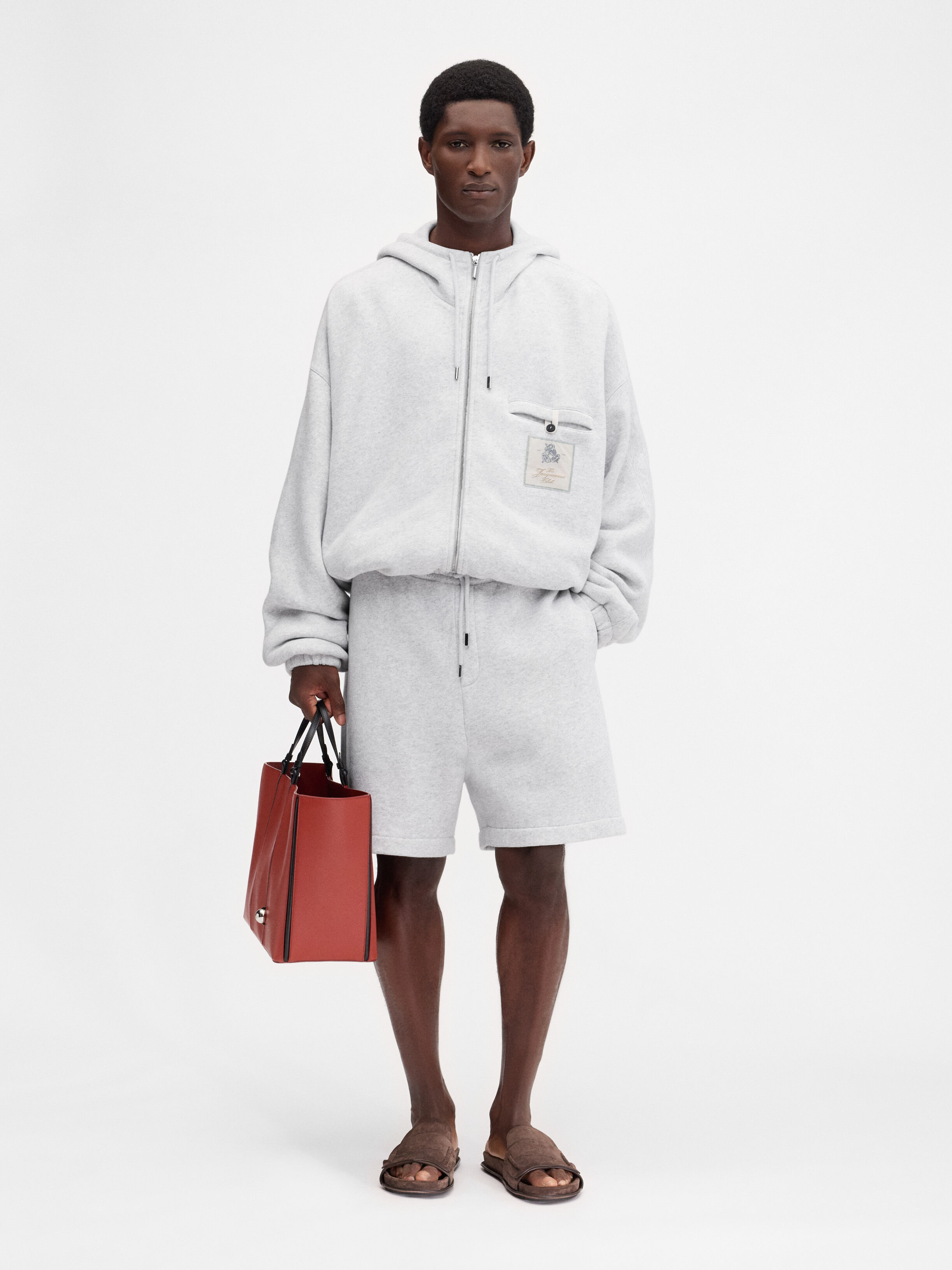

Спортивные шорты с логотипом Jacquemus Club JACQUEMUS The Torneo shorts, цвет Athletic Club Grey