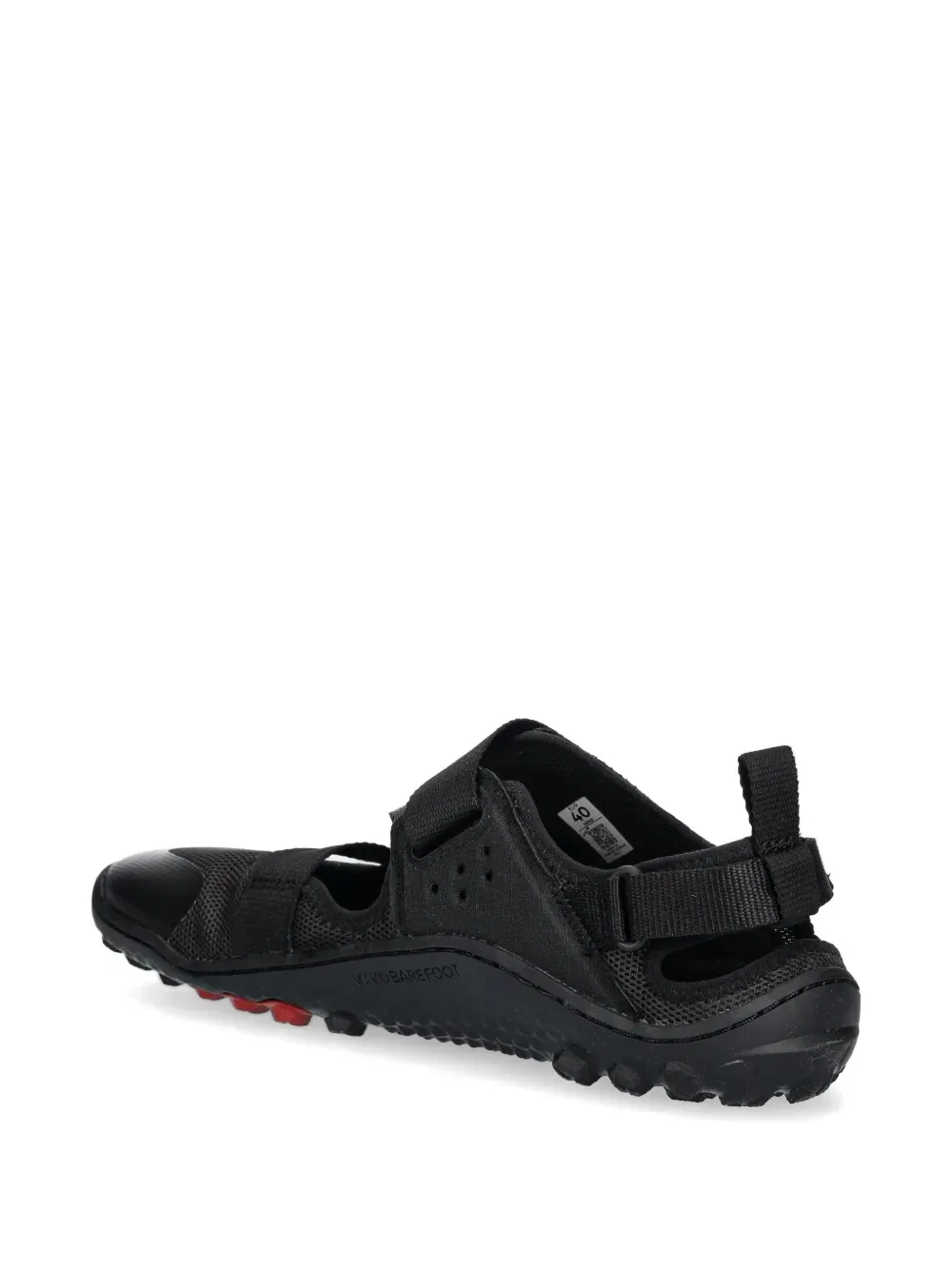 Сетчатые сандалии с ремешком на липучке Vivobarefoot, черный — фото 3