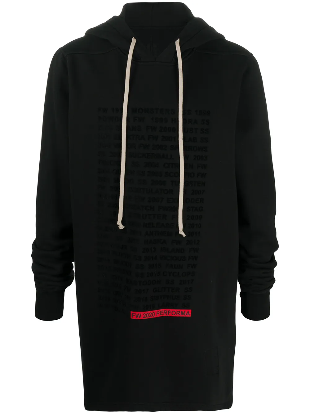

Худи с принтом Rick Owens DRKSHDW, черный