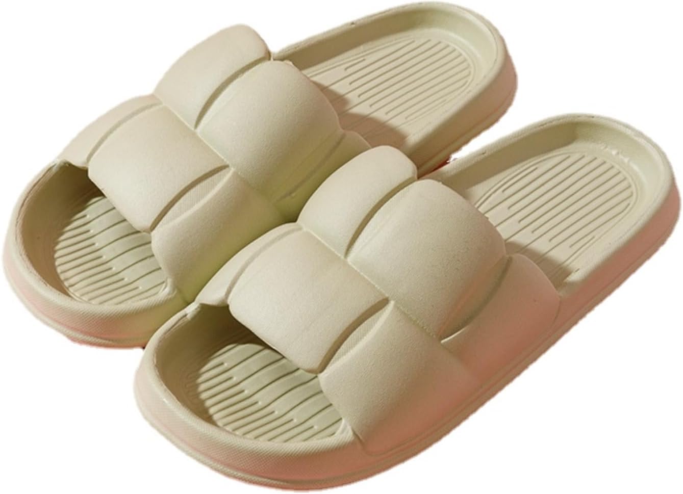 

Тапочки-подушечки для женщин и мужчин, шлепанцы, сандалии для душа, шлепанцы Cloud Slides с толстой подошвой Srdmuph, светло-зеленый