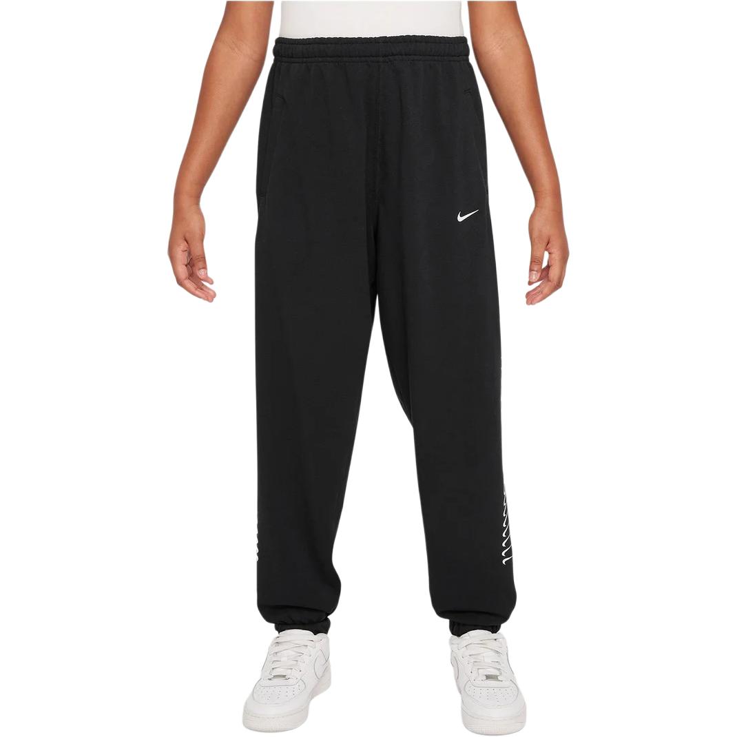Дышащие трикотажные спортивные штаны unisex для детей Nike, черно-белый — фото 2