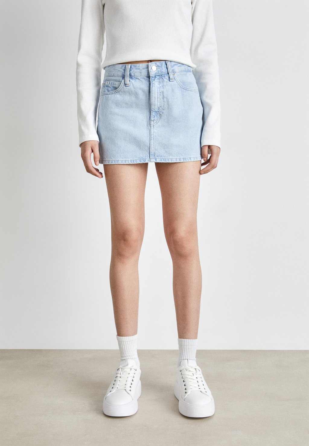 

Юбка джинсовая MICRO MINI SKIRT Calvin Klein Jeans, Светло-синий