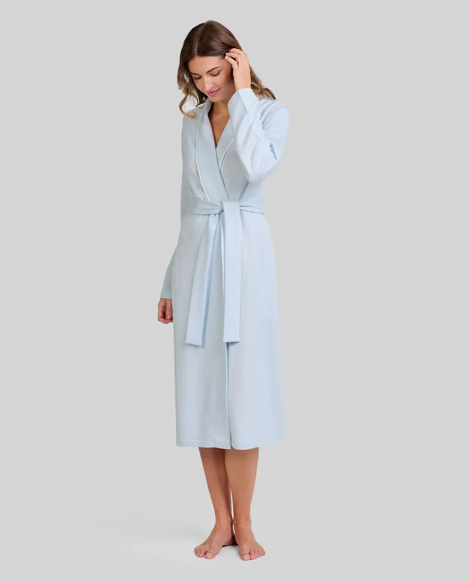 

Женский ночной халат с перекрестной застежкой Lohe, небесно-голубой