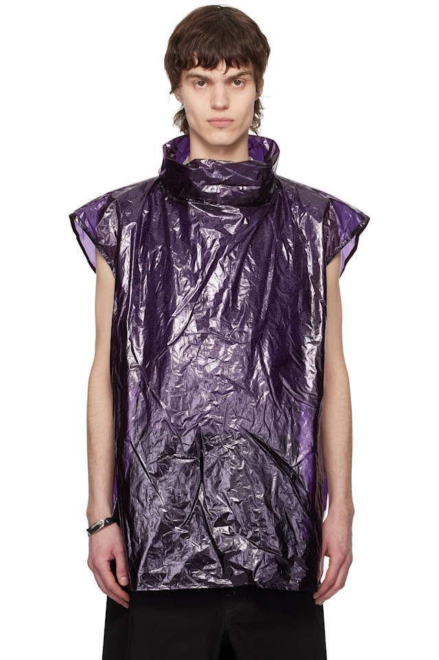 

Полупрозрачная футболка Dries Van Noten, фиолетовый