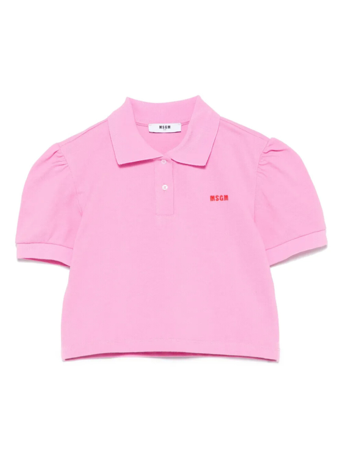 

MSGM Kids рубашка поло из ткани пике, розовый