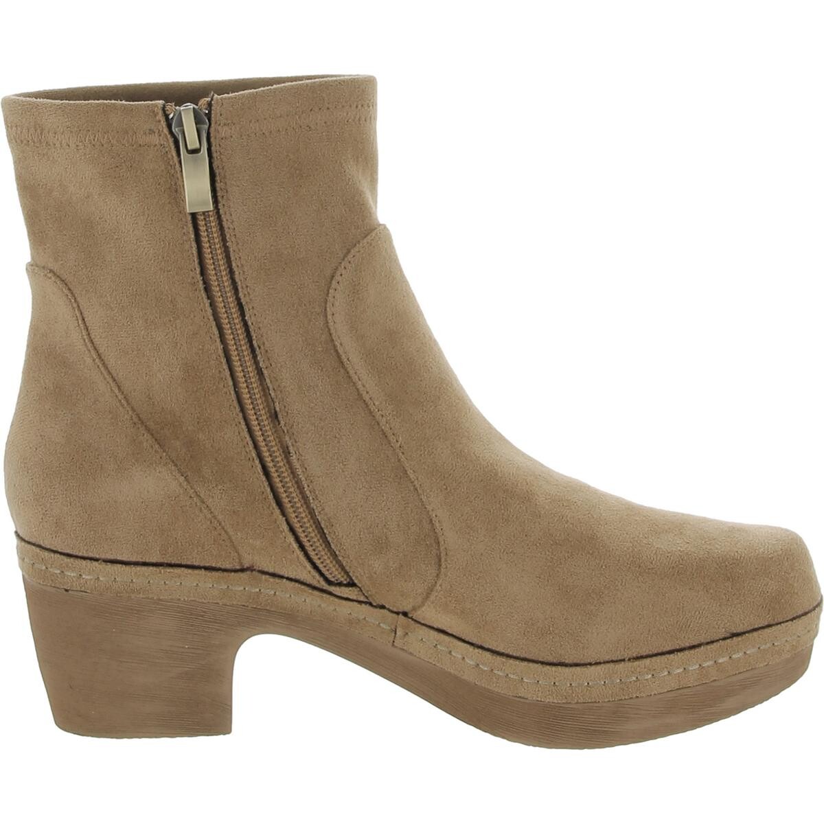 

Женские замшевые ботильоны Minna на блочном каблуке Antelope, цвет Taupe Suede