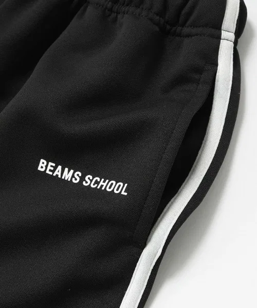 Детские спортивные штаны с резинкой BEAMS SCHOOL чёрные — фото 3