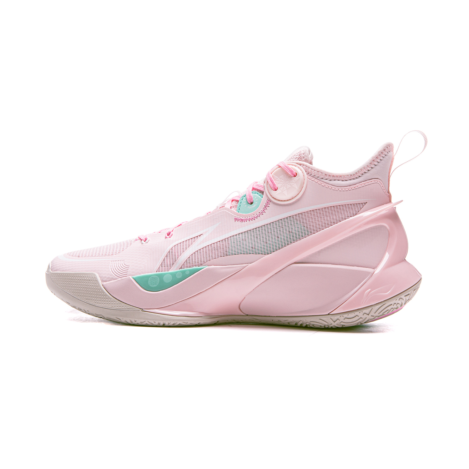 

SONIC 10 Баскетбольные кроссовки мужские Mid top Первоцветный розовый LINING