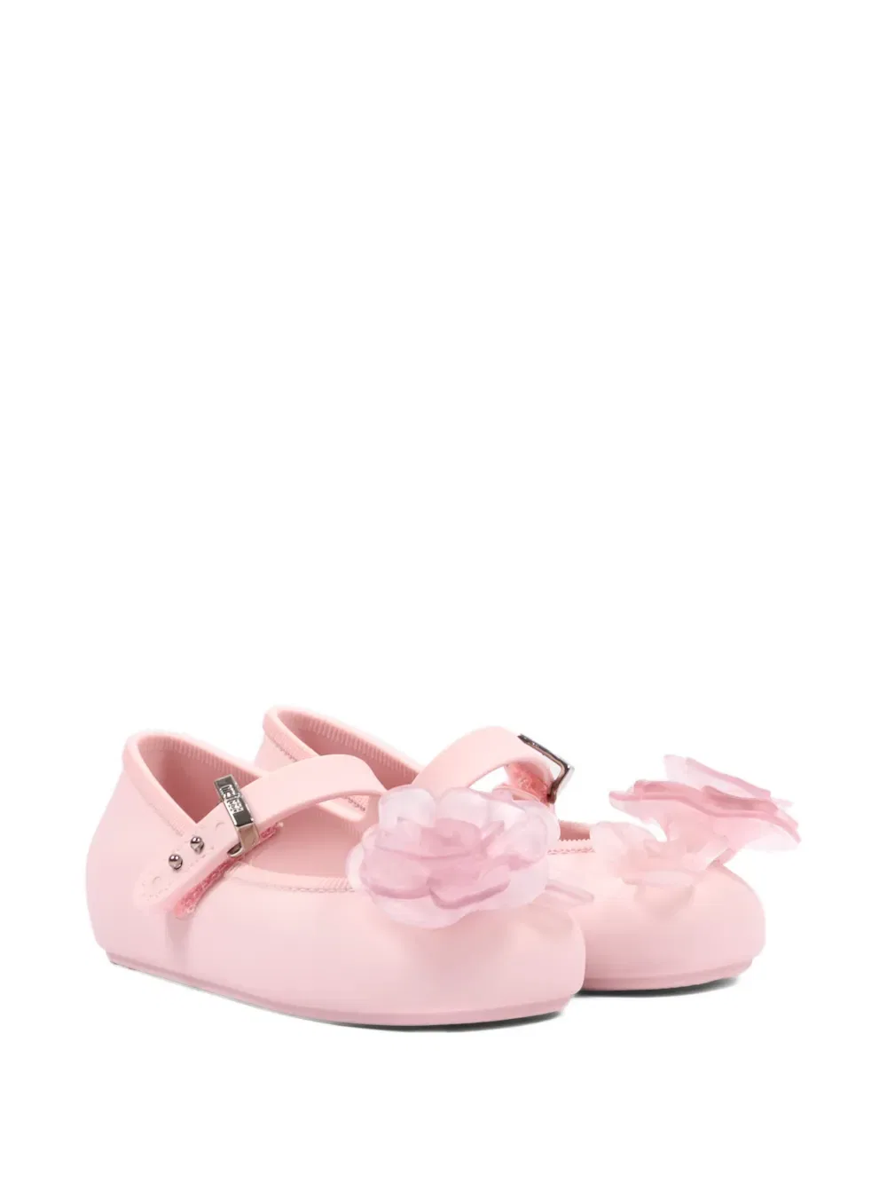 Балетки с цветочным декором Mini Melissa, розовый
