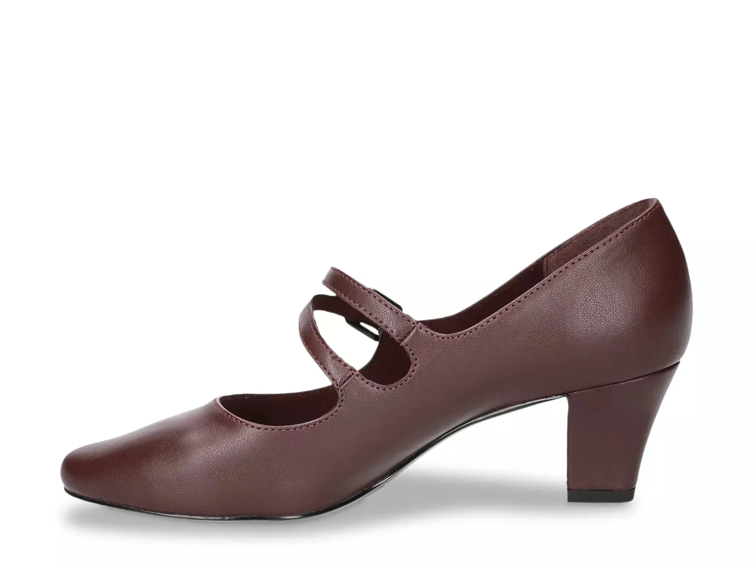 Туфли-лодочки Easy Street Meryl Mary Jane, темно-бордовые, синтетические — фото 3