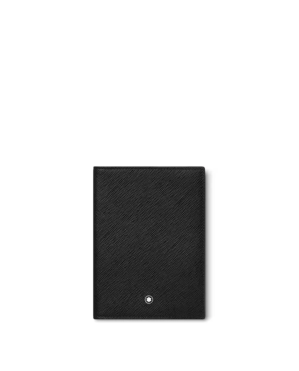 

Обложка для паспорта унисекс из черной кожи Montblanc, черный