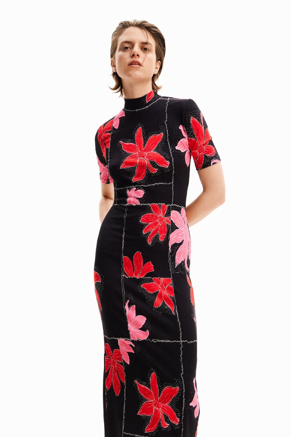 

Трикотажное платье Quebec Vest Desigual, цвет carmine/black