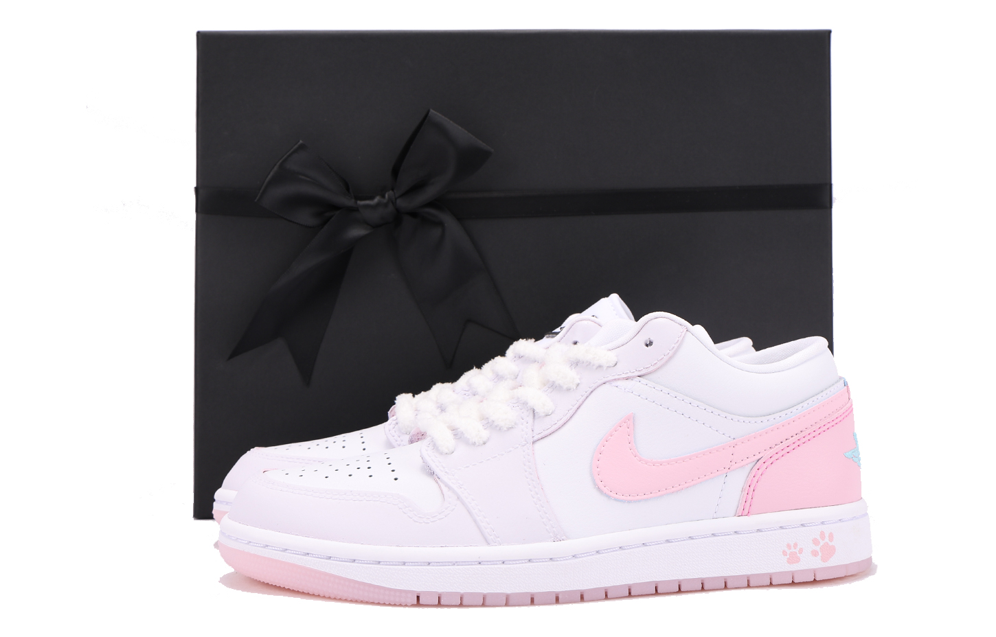 

Кроссовки Air Jordan 1 Vintage Basketball Shoes Unisex Low-top Pink/white, розовый