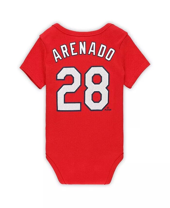 Боди для мальчиков и девочек Nolan Arenado Red St. Louis Cardinals Fuse Name Number Nike — фото 2