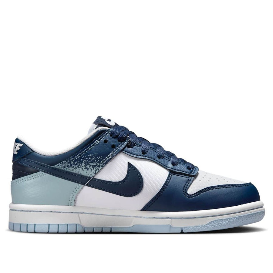 Кроссовки (GS) Nike Dunk Low 'Blue Splatter', синий — фото 2