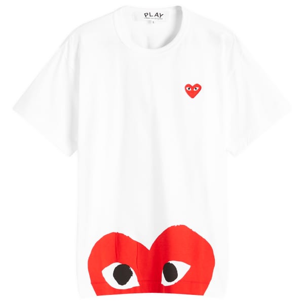 

Футболка с большим принтом в виде сердца Comme Des Garçons Play, белый