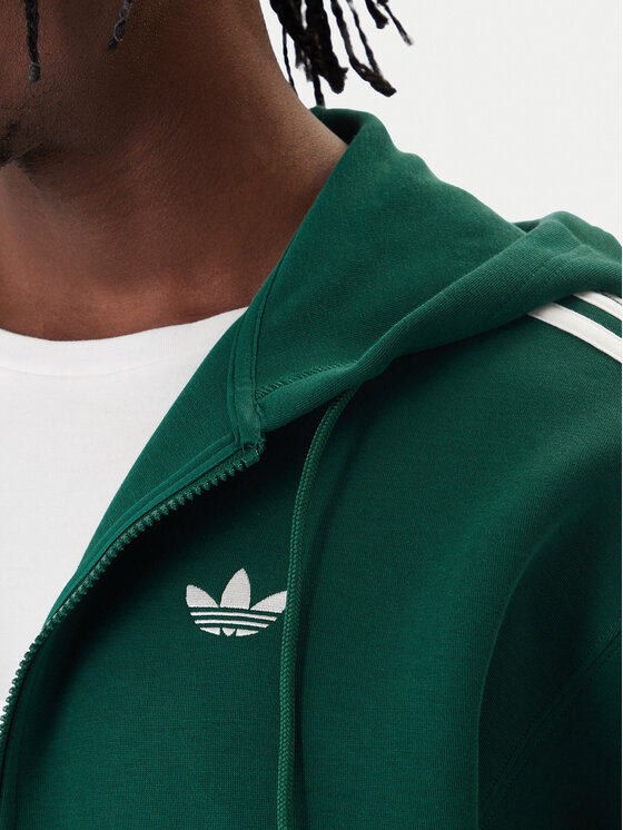 Свитшот loose fit adicolor Spacer KD4085 Adidas, зеленый — фото 4