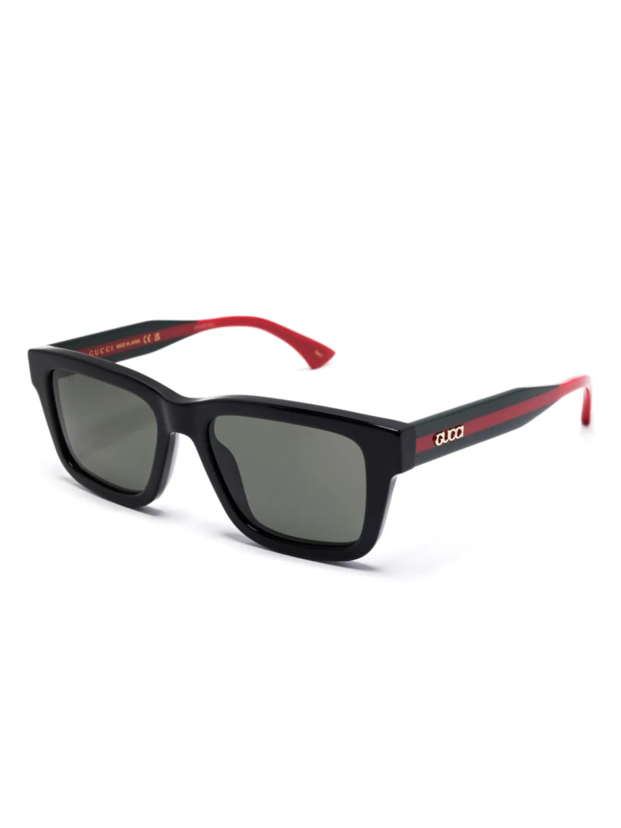 Солнцезащитные очки в квадратной оправе Gucci Eyewear, зеленый — фото 2