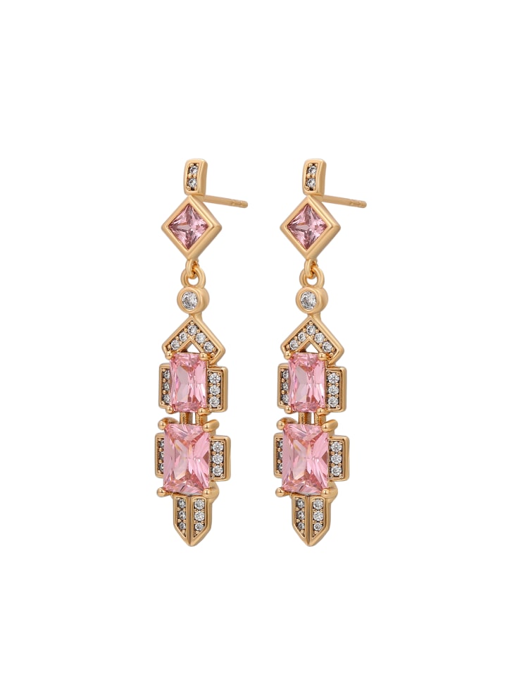 

Faina Женские серьги-подвески в розово-золотом цвете