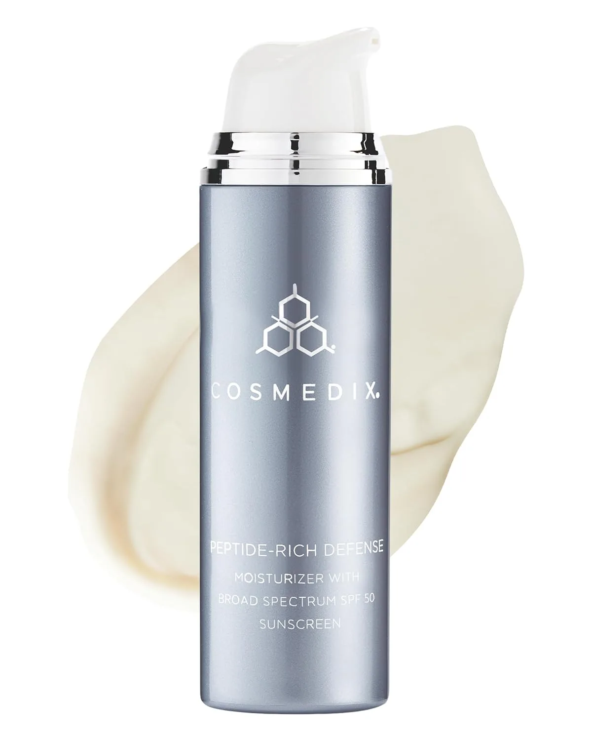 Крем для лица SPF50 COSMEDIX Peptide-Rich Defense увлажняющий с для борьбы с темными пятнами, морщинами и для