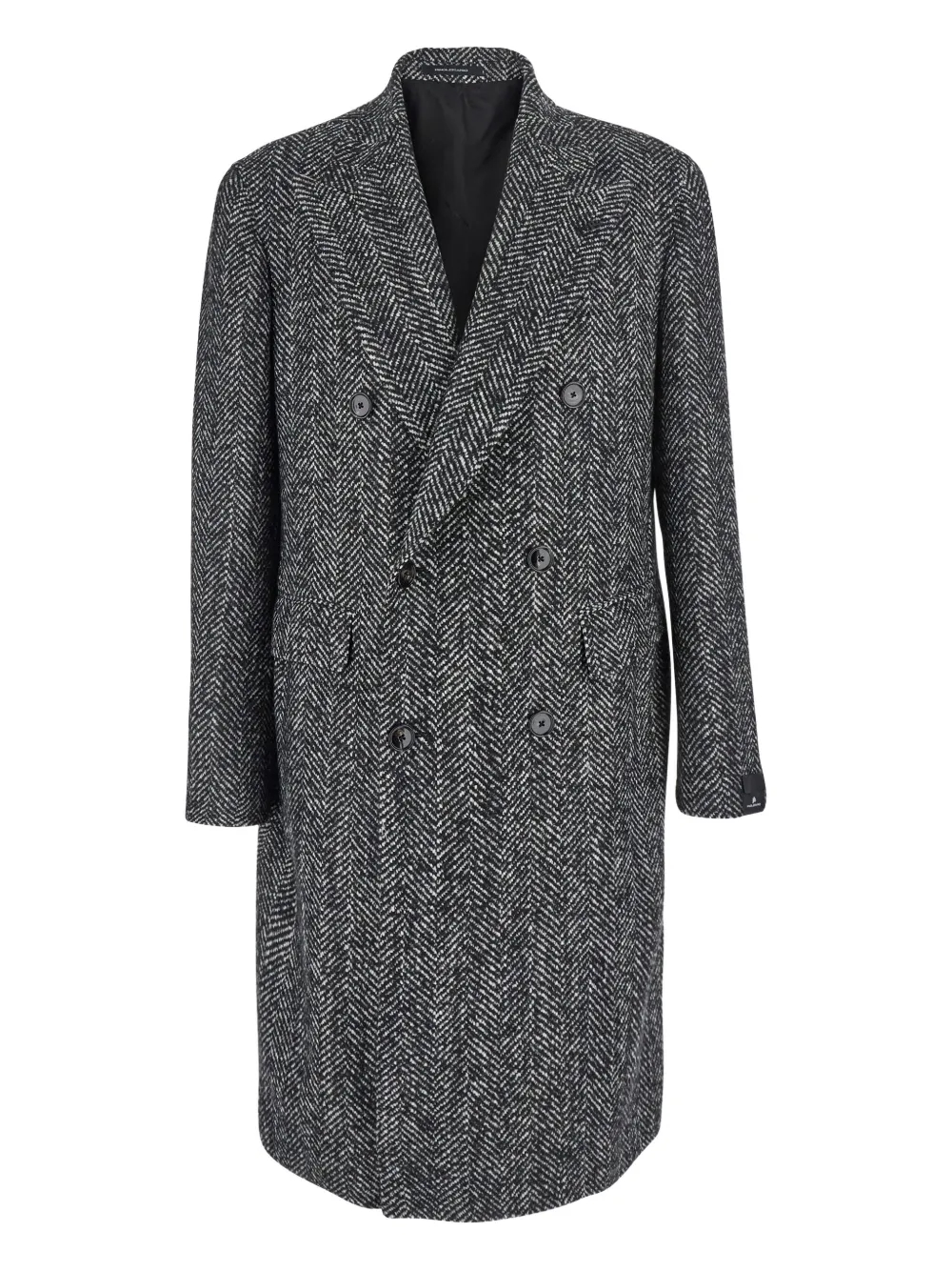 

Двубортное пальто с узором в елочку TAGLIATORE, серый