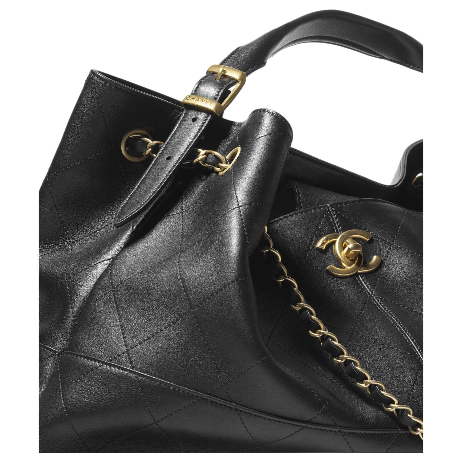 CHANEL Сумка женская из телячьей кожи черная — фото 4