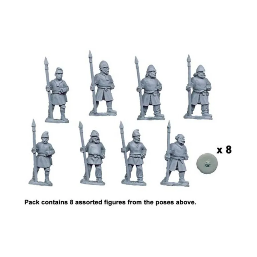 

Саксонские воины с копьями в вертикальном положении, Historical Miniatures - Dark Ages - Saxons (28mm) (Crusader Miniatures)