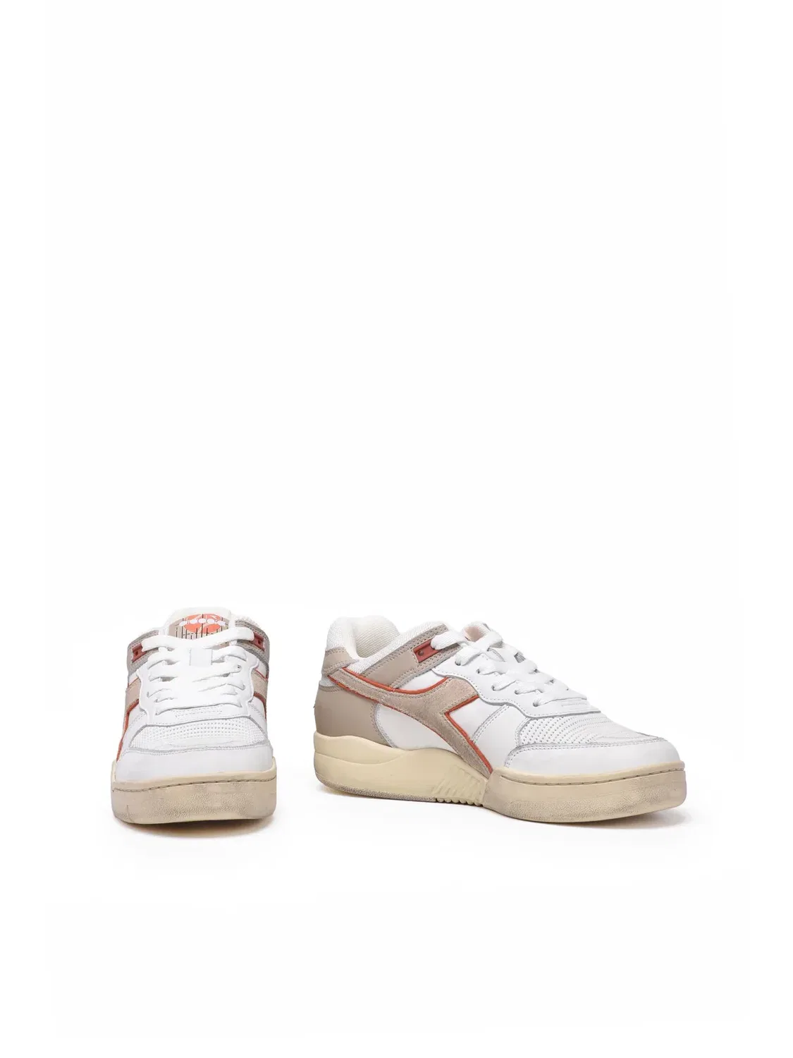 DIADORA HERITAGE Кроссовки B.560 из белой и бежевой кожи — фото 2