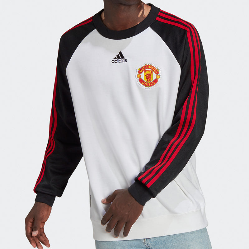 Худи Men's adidas Knit Soccer/Football Colorblock Sports Round Neck White H64071 — фото 2