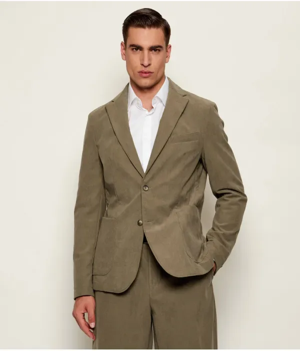 Элегантная вельветовая куртка P-Hanry-WG-252F slim fit Boss, бежевый