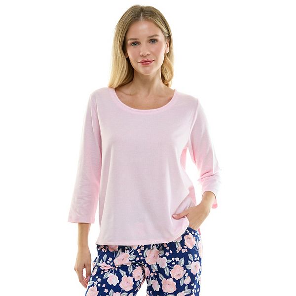 

Пижамная блуза Plus size cozy luxe Croft & Barrow, Cradle Pink Na H Rib