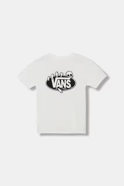Футболка детская хлопковая Vans, белый — фото 2
