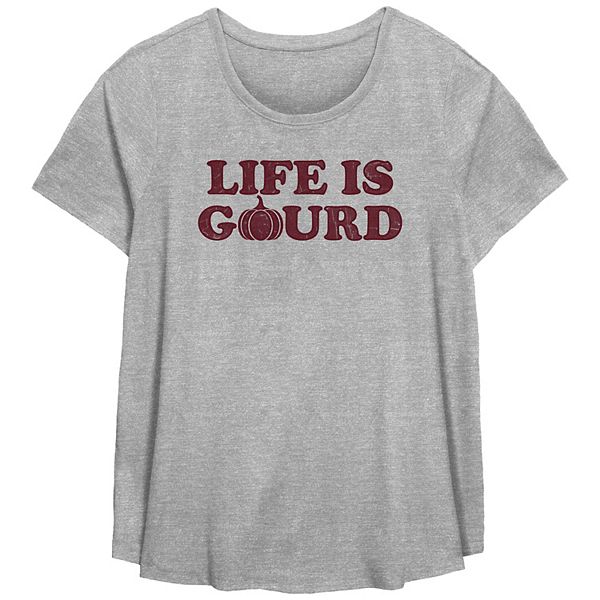 

Футболка с принтом Plus size life is gourd Unbranded