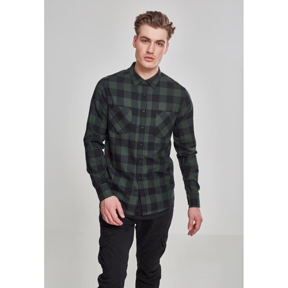 

Рубашка Urban Classics Flanell, черный