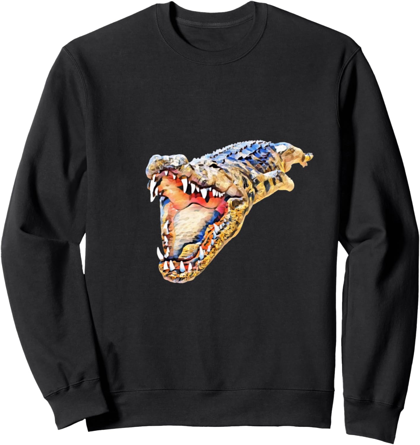 

Крокодил Аллигатор Мотив крокодила Рептилия Толстовка с изображением рептилий Crocodile Alligator Reptile - Gift Christmas Birthday, черный