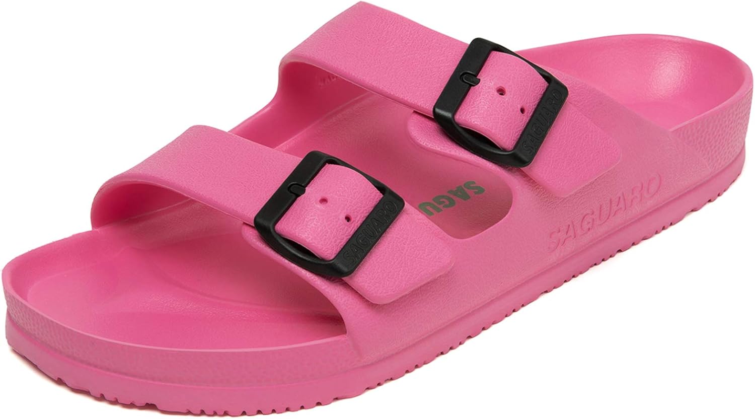 

Мужские и женские сандалии SAGUARO с двойной пряжкой, комфортные, легкие, регулируемые, из EVA с подошвой из резины, розовый