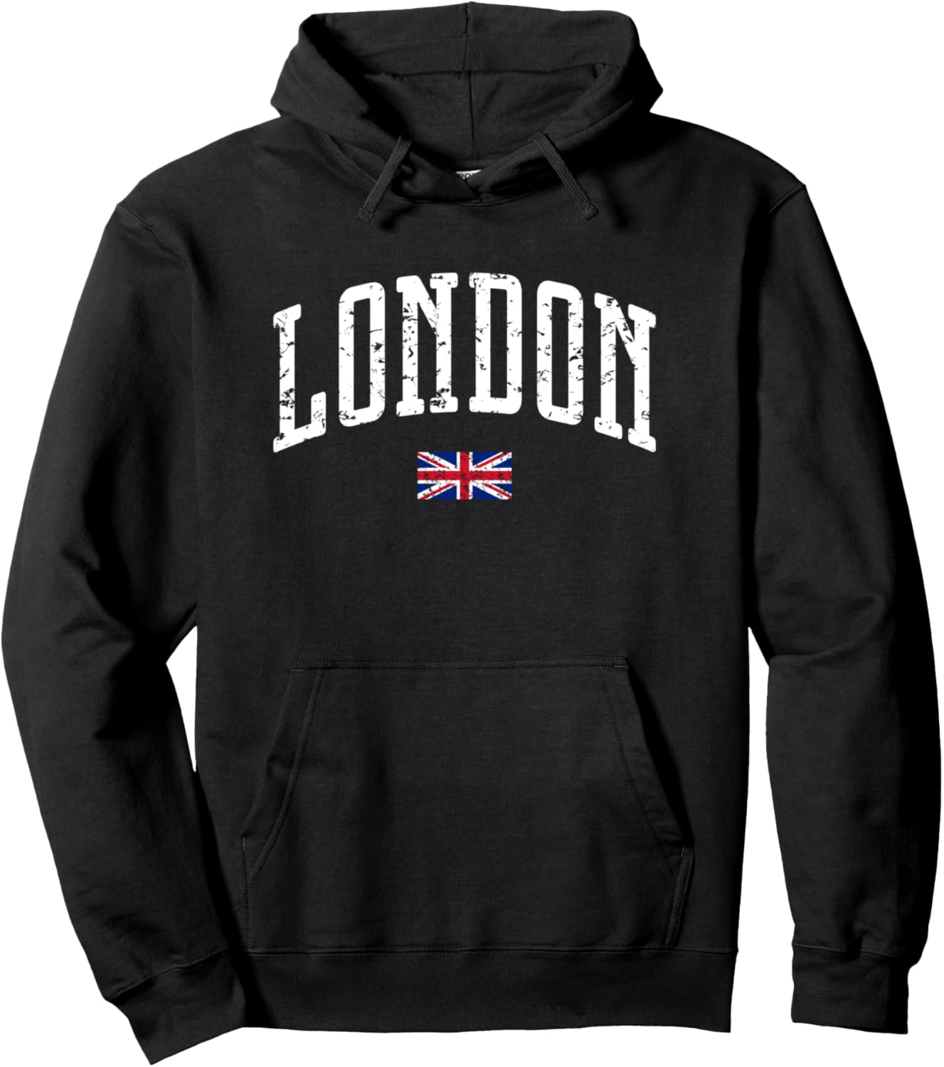 

Винтажная толстовка с изображением лондонского флага London England Hometown City Love Pride, черный
