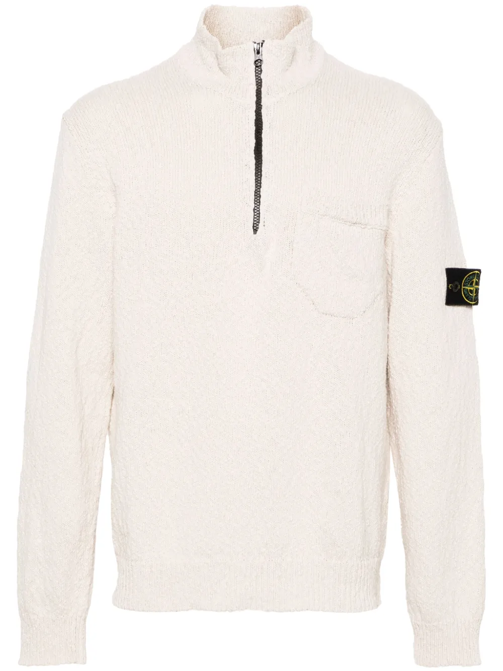 

Джемпер из букле с логотипом Compass Stone Island, нейтральный