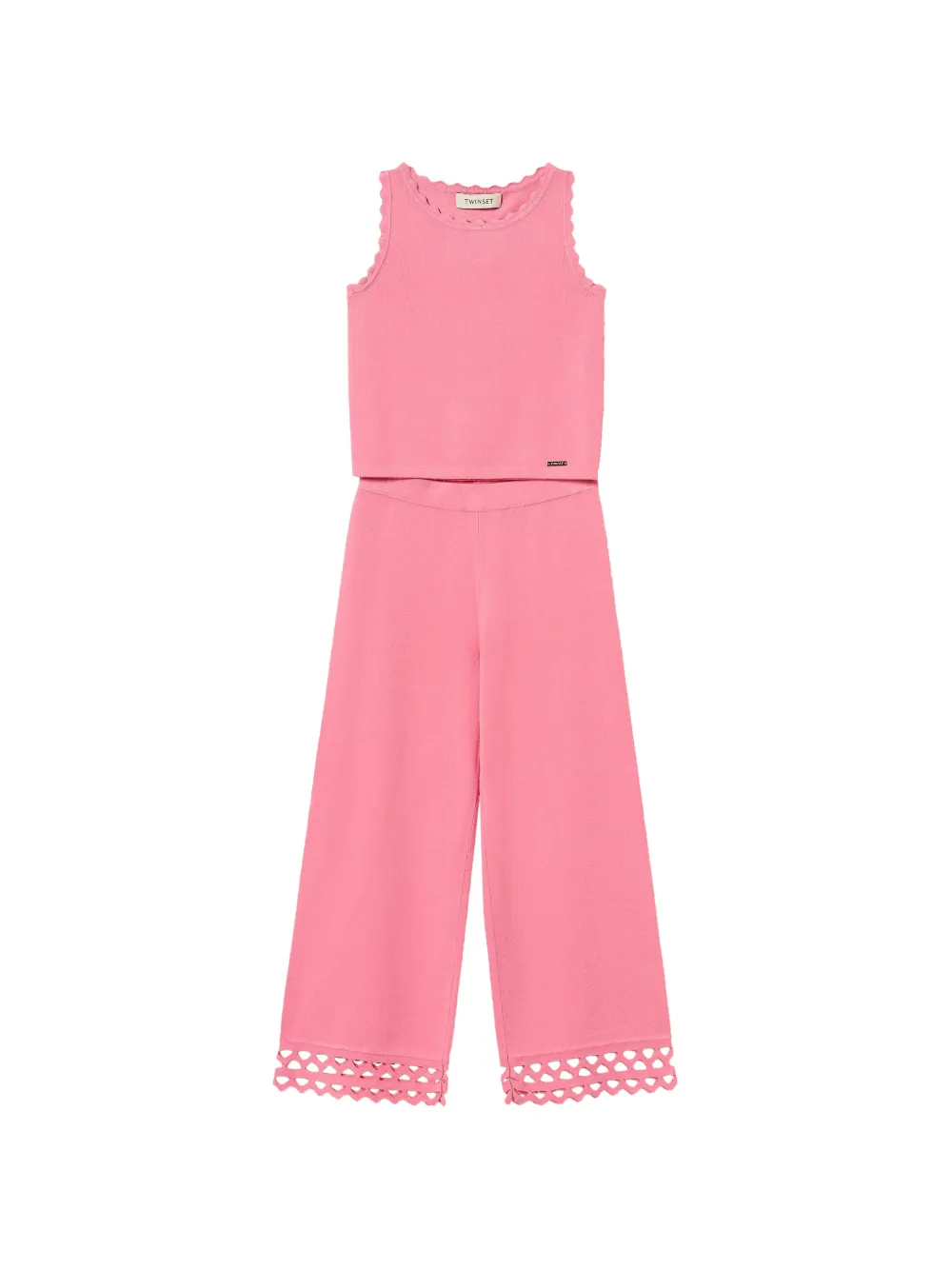 

Комбинезон с фестонами Twinset Kids, розовый