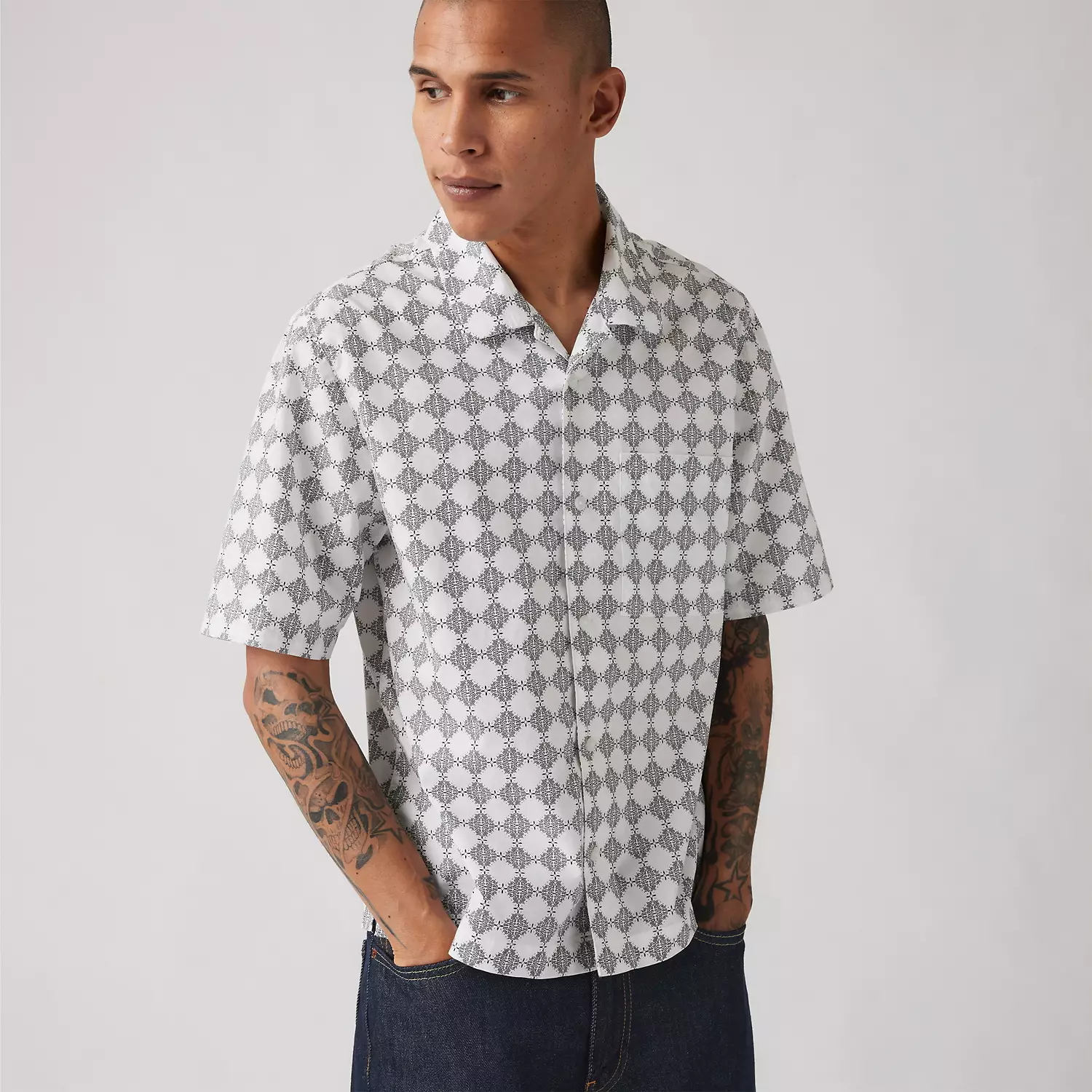 

Рубашка Townes с коротким рукавом и свободным кроем Levi's, цвет Reflect Geo Phantom - Black