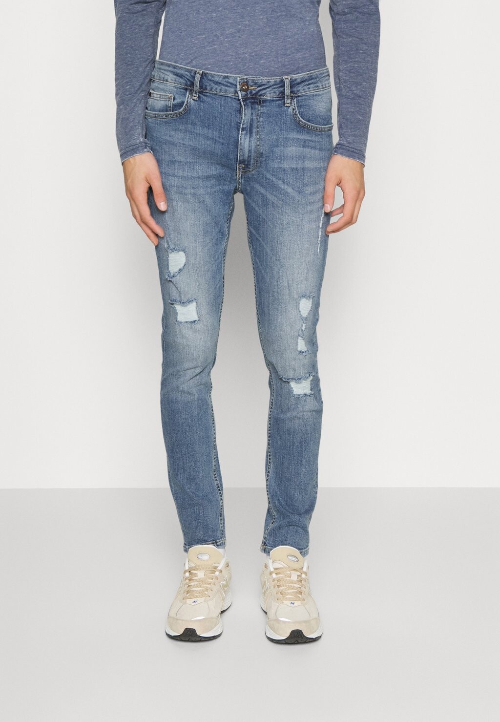 

Джинсы Skinny Fit Pier One, темно-синий деним