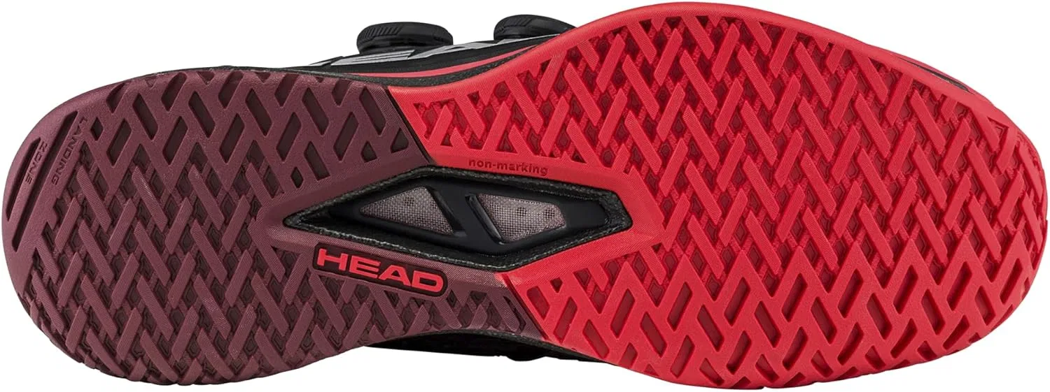 Кроссовки теннисные HEAD Endure Pro BOA, Black/Red — фото 4