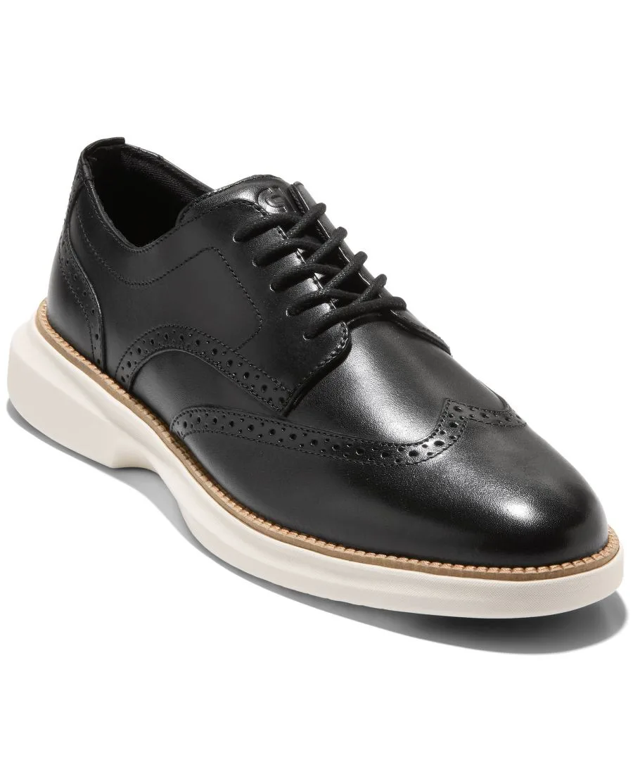 Мужские оксфорды Grand Shadowlite с перфорацией и шнуровкой Cole Haan, черный/айвори