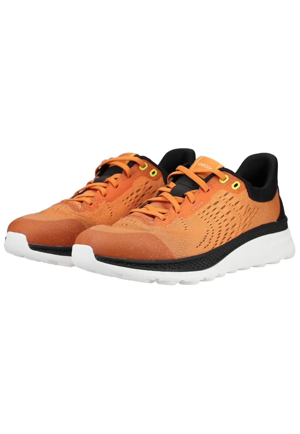Sneakers Low текстильные Geox, черный/оранжевый — фото 3
