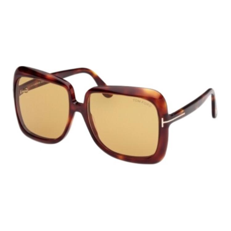 

TOM FORD Очки солнцезащитные с большой оправой, Brown