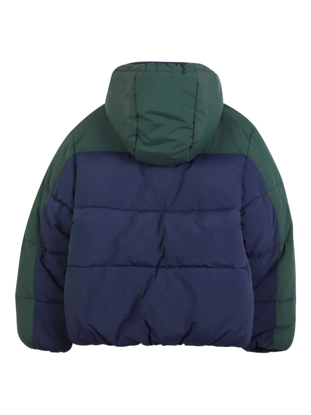 Утепленная куртка с капюшоном и цветными блоками Timberland Kids, синий — фото 2